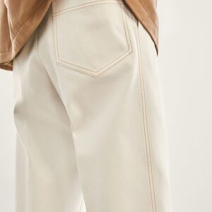 NWT Massimo Dutti | Off-White Ankle Barrel Cut